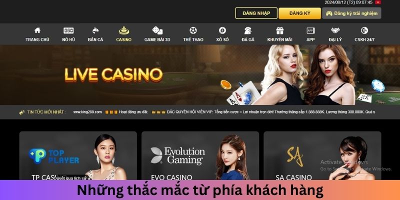 Những thắc mắc từ phía khách hàng khi đăng ký King88